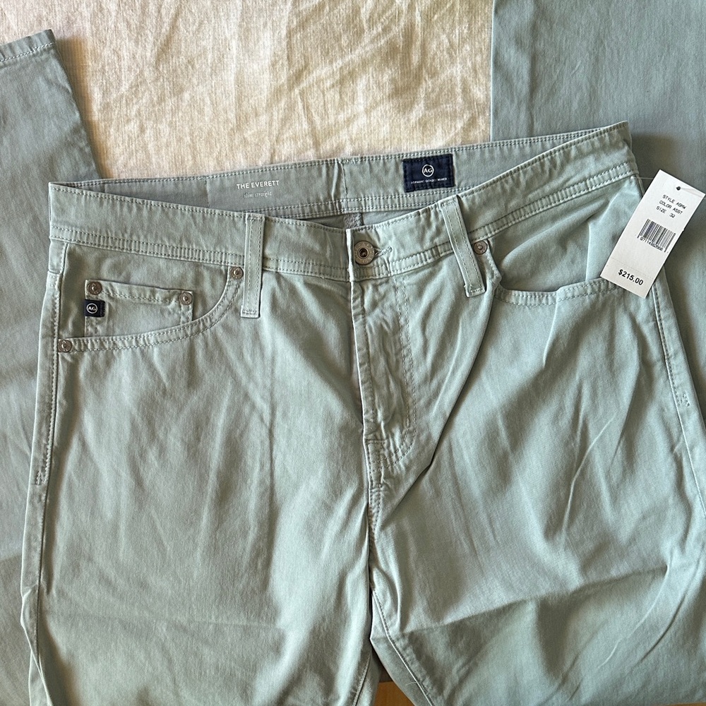 AG Slim Straight Jeans - Teal Stone - Picture 3 of 4